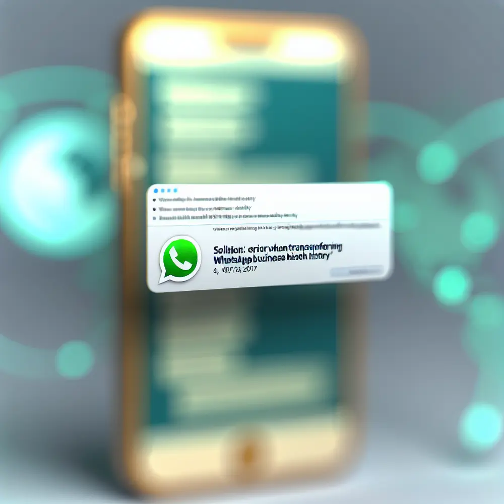 [SOLUÇÃO] Erro ao transferir histórico do WhatsApp Business